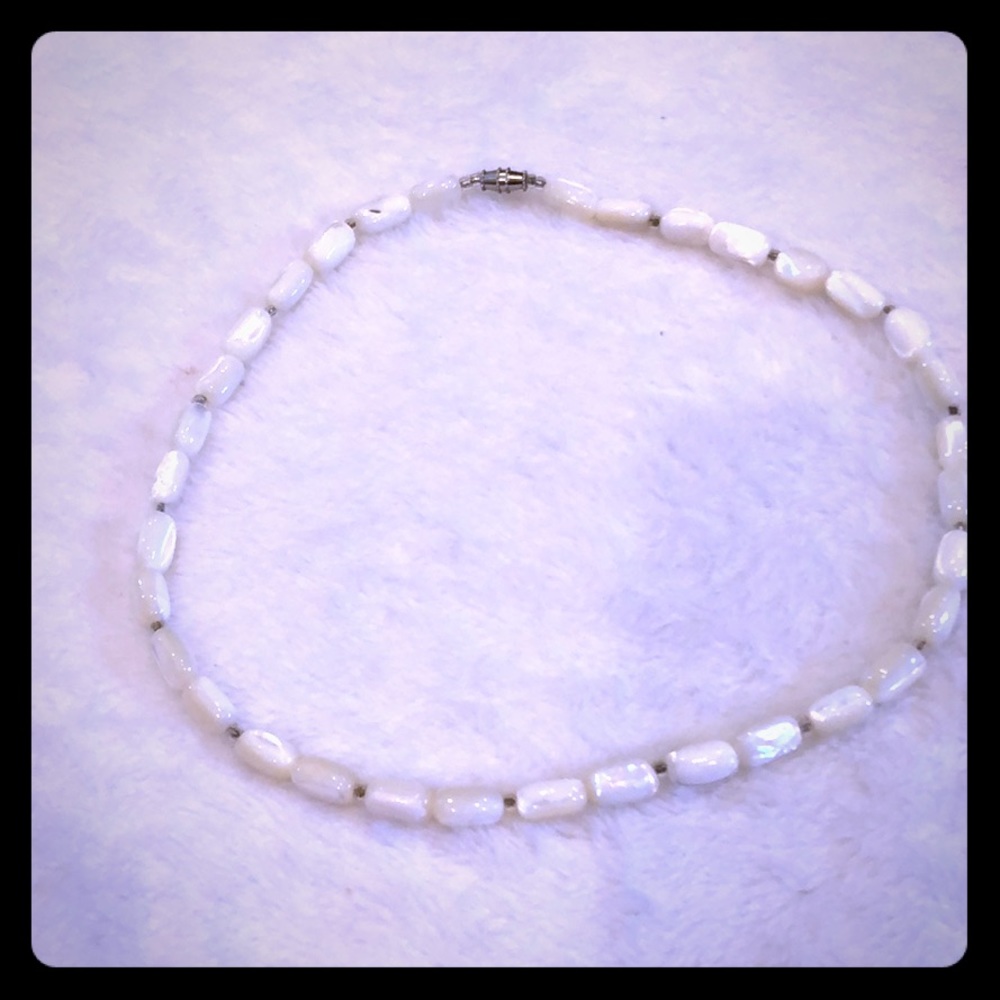 Pearlescent Bead Necklace
